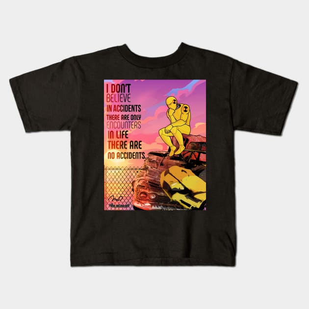 Funny crash test dummy Kids T-Shirt by Deep creativity